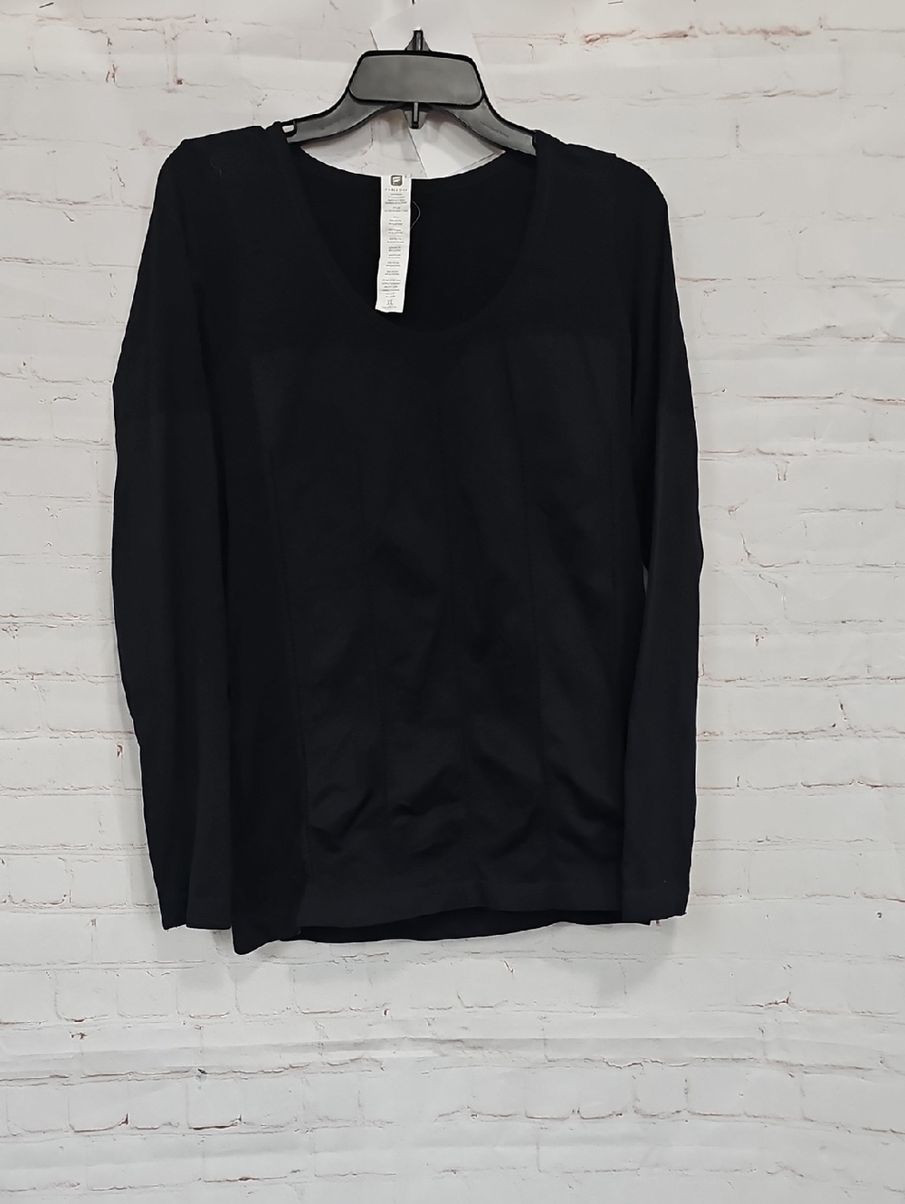 Fabletics Black Textured V-Neck Active Top